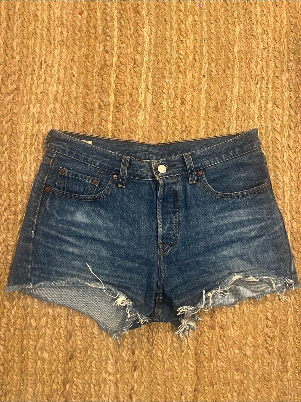Levis Denim Cutoff Shorts - Blue
